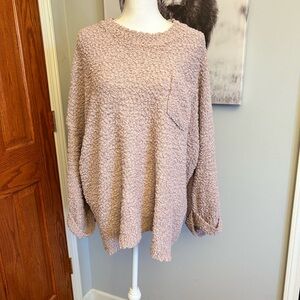 Cozy Women's Knit Sweater - Soft Pink